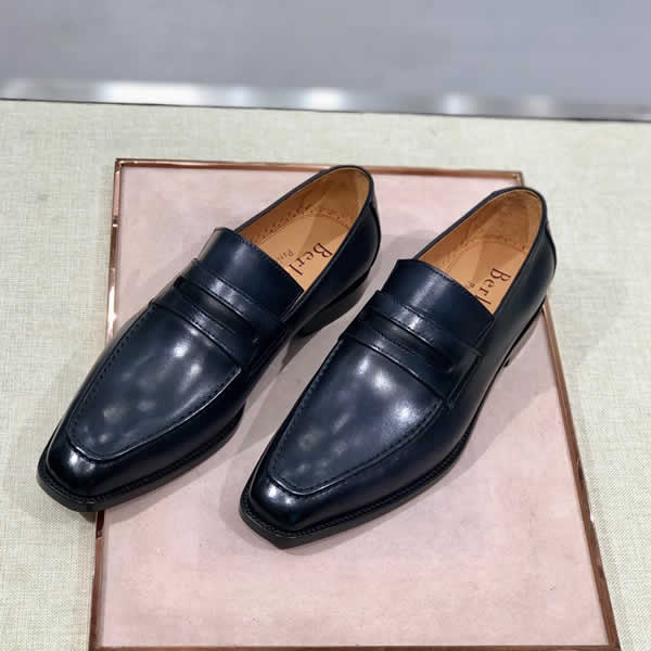 2020 Spring Autumn New Berluti Blue Business Men Oxfords Casual Shoes Set Of Feet Dress Shoes Male Office Wedding Men'S Leather Shoes